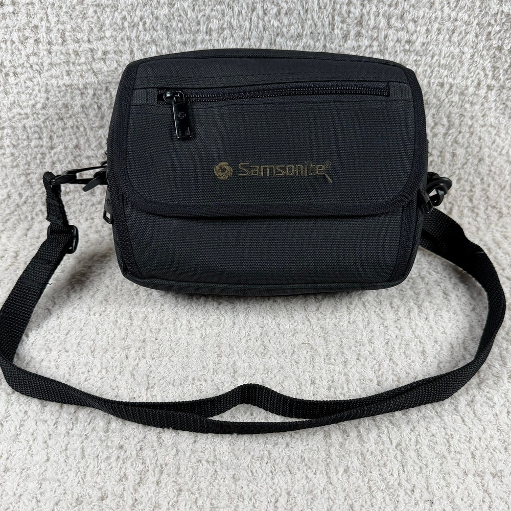 Samsonite Black Nylon Crossbody‎ Bag with Adjustable Strap Travel Camera